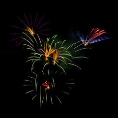firework isolated on black background, sumida river firework fes