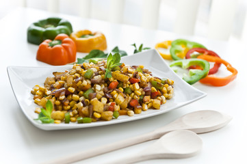 Corn Salad in a Plate