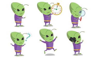 Alien mascot set 1