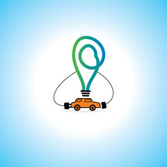 car charging idea concept vector 