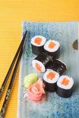 japanese cuisine. sushi on the background