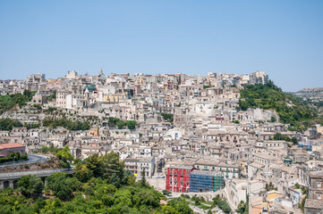 Fototapeta na wymiar Panoramic view of Ragusa in Sicily 