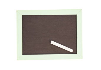 school wooden blank blackboard and white chalk