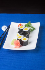 japanese cuisine. sushi on the background