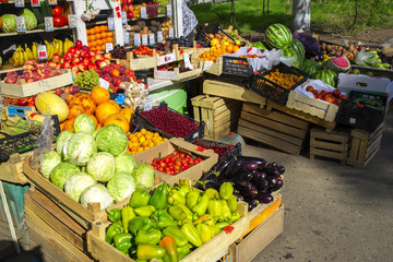 Fruit on the white background