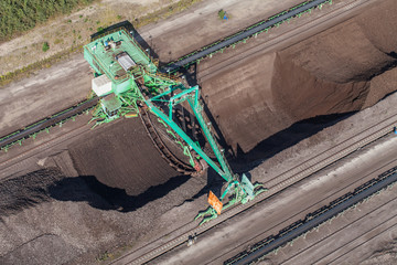 aerial view of coal mine