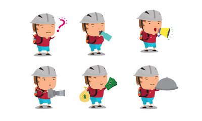Biker mascot set 2
