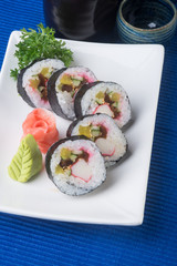 japanese cuisine. sushi on the background
