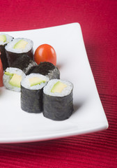japanese cuisine. sushi on the background