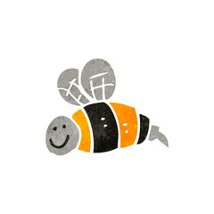 child's drawing of a happy bee