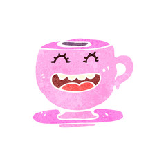 retro cartoon teacup