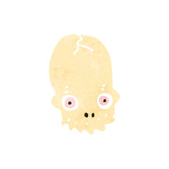 retro cartoon skull