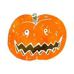 retro cartoon pumpkin