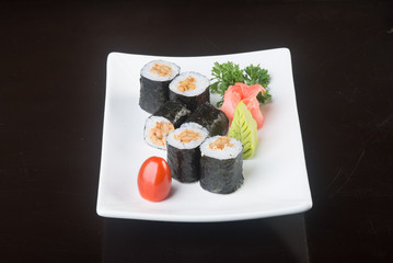 japanese cuisine. sushi on the background