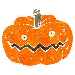 retro cartoon pumpkin