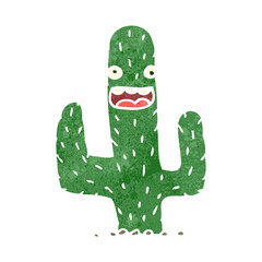 retro cartoon cactus