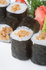 japanese cuisine. sushi on the background