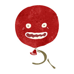 retro cartoon balloon floating