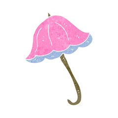 retro cartoon pink parasol