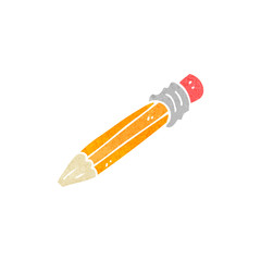 retro cartoon pencil