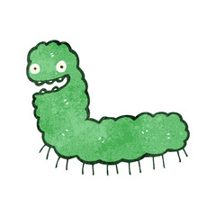 retro cartoon caterpillar