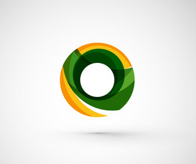 Abstract geometric company logo ring, circle