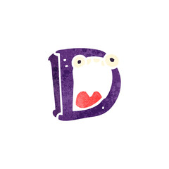 retro cartoon letter