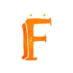 retro cartoon letter