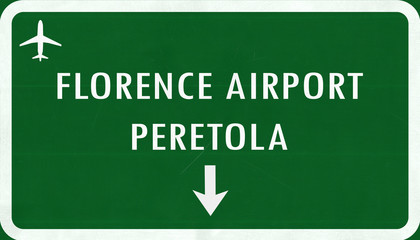 Firenze Italy Airport Highway Sign