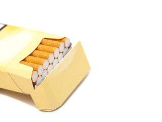 Box of cigarettes, isolated on a white