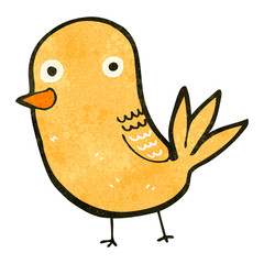 retro cartoon bird