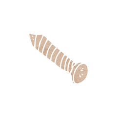 retro cartoon screw symbol
