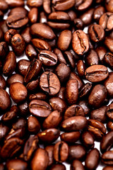 Coffee beans closeup background