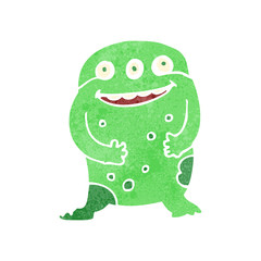 retro cartoon alien
