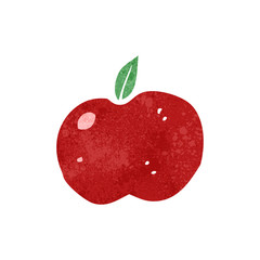 retro cartoon apple
