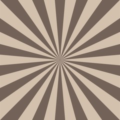 Rays on brown background. White rays. Vintage. Vector. Backgroun