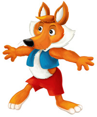 Cartoon fox - illustration for the children