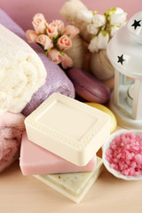 Spa treatments on light background