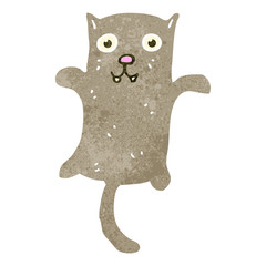 retro cartoon jumping cat