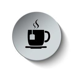Coffee icon. Tea icon. Cup icon. Beverage icon. Button. Vector i