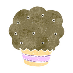 retro cartoon cupcake