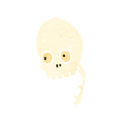 retro cartoon spooky skull