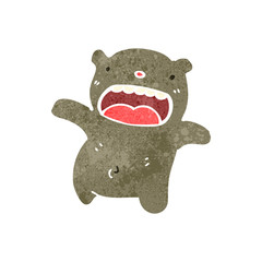 retro cartoon teddy bear