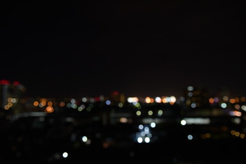 City night light blur bokeh , defocused background
