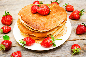 pancakes with fresh berries