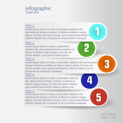 Infographic template with labels