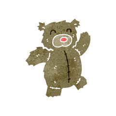 retro cartoon teddy bear