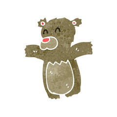retro cartoon teddy bear