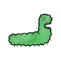 retro cartoon caterpillar