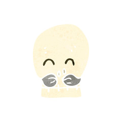 retro cartoon skull